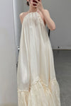 marc le bihan non-standard silk dress 25710-E21 OFF WHITE